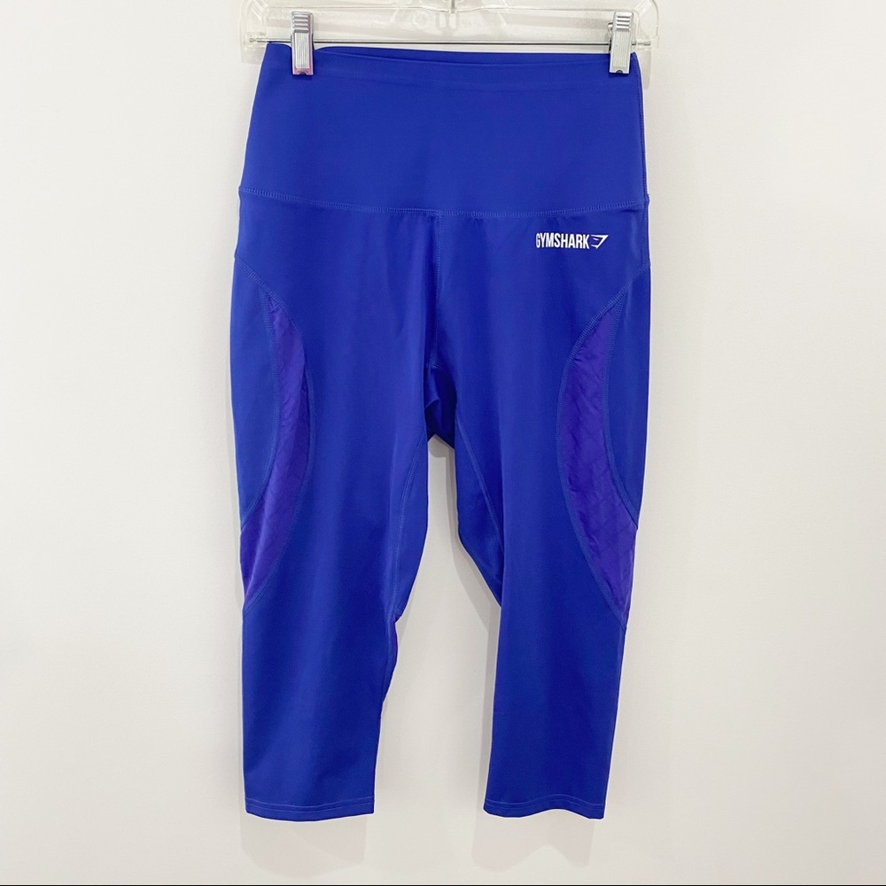 GYMSHARK Fusion Cropped Leggings in Indigo Size Small NWT